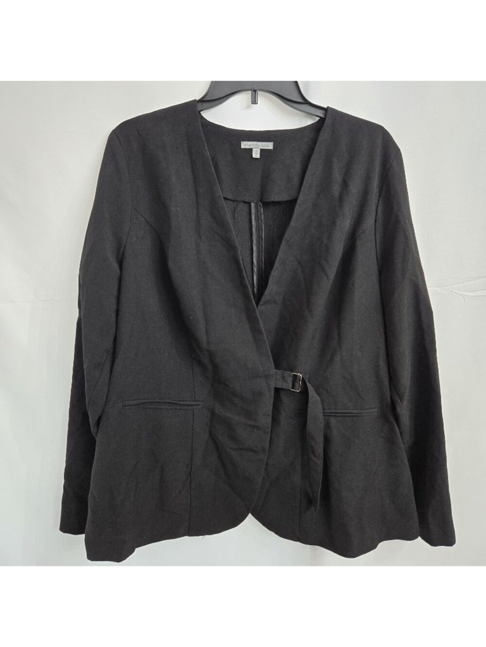 Charlotte Russe Womens Black 100% Polyester Open Cardigan Jacket Sweater Size 1X